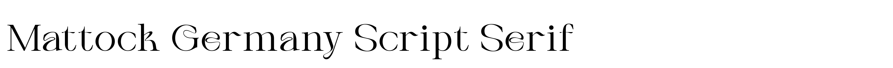 Mattock Germany Script Serif